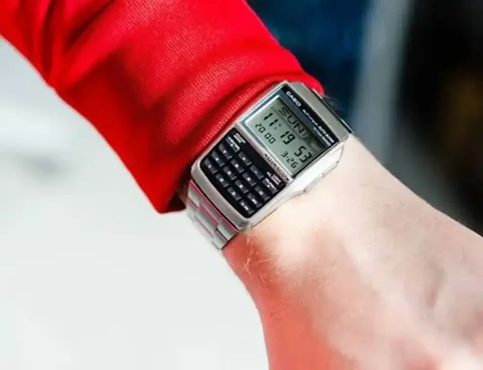 Reloj Casio Calculadora Digital Dbc-32d-1adf Luz Fecha Gris 2