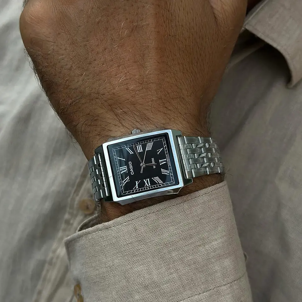 Reloj Casio Para Hombre MTP-B190D-1B ACERO INOXIDABLE 2