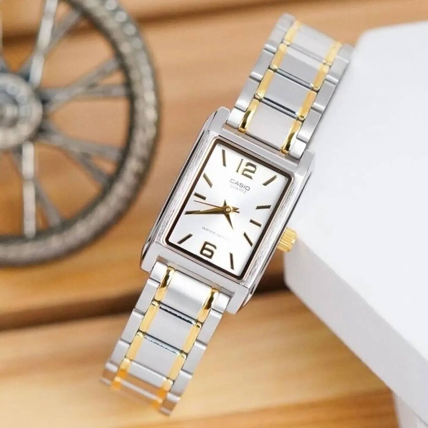 CASIO LTP-1235SG-7A RELOJ MUJER ORIGINAL BITONO 2
