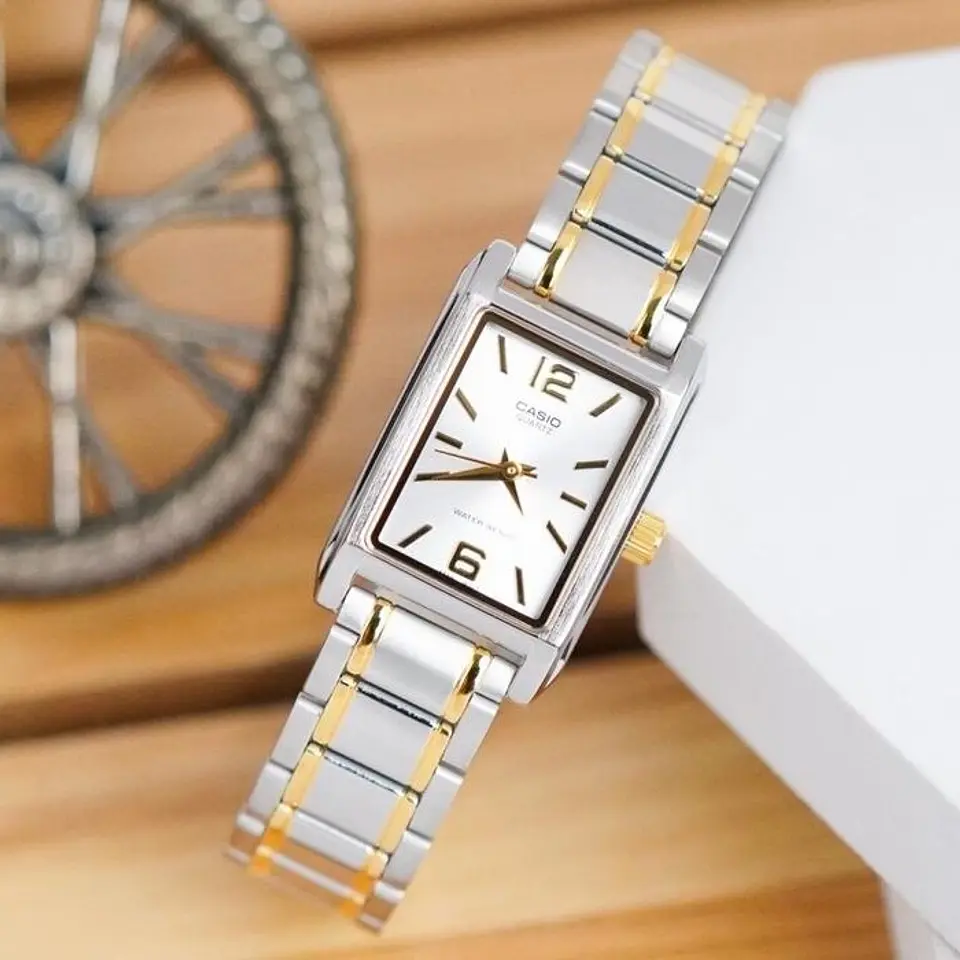 CASIO LTP-1235SG-7A RELOJ MUJER ORIGINAL BITONO 2