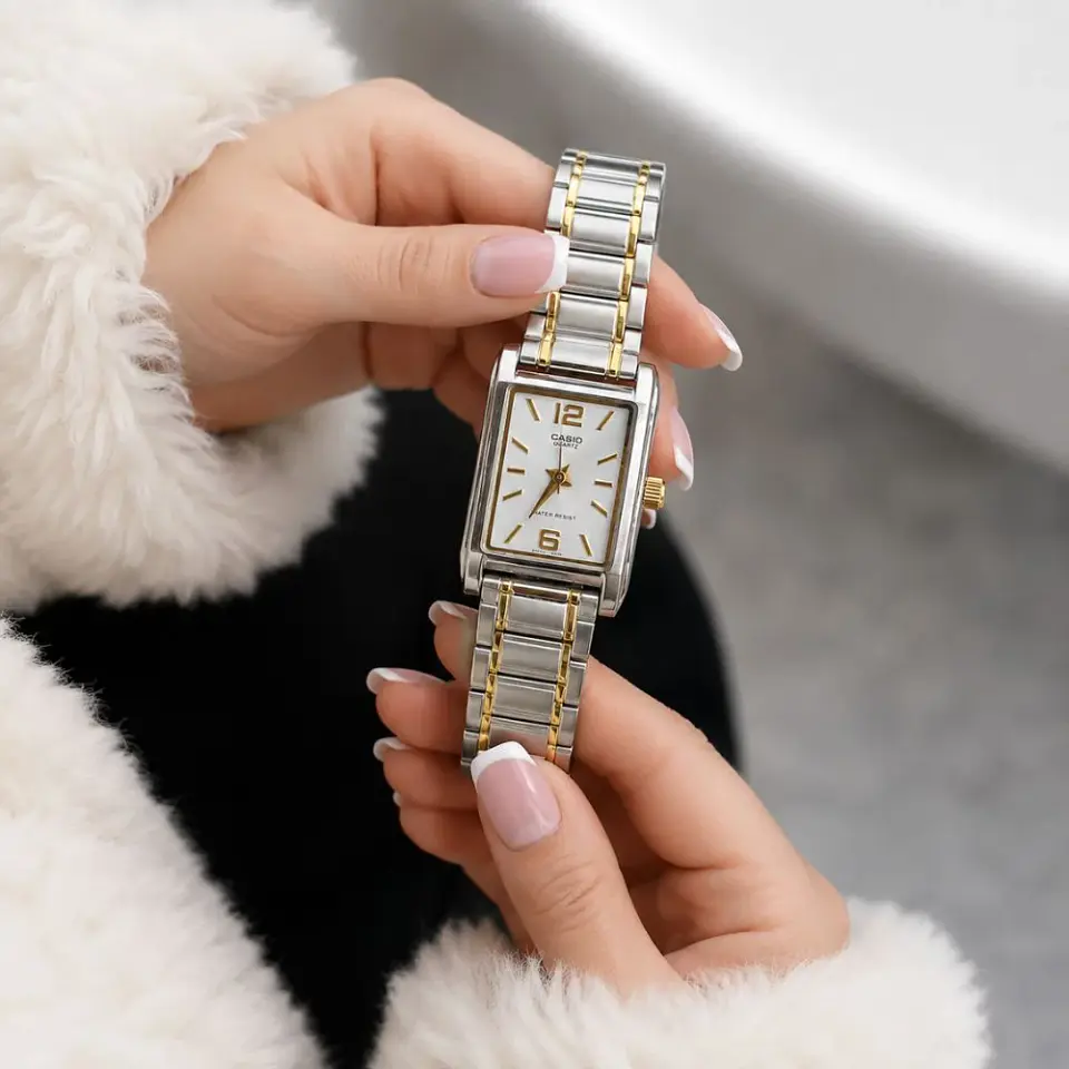 CASIO LTP-1235SG-7A RELOJ MUJER ORIGINAL BITONO 3