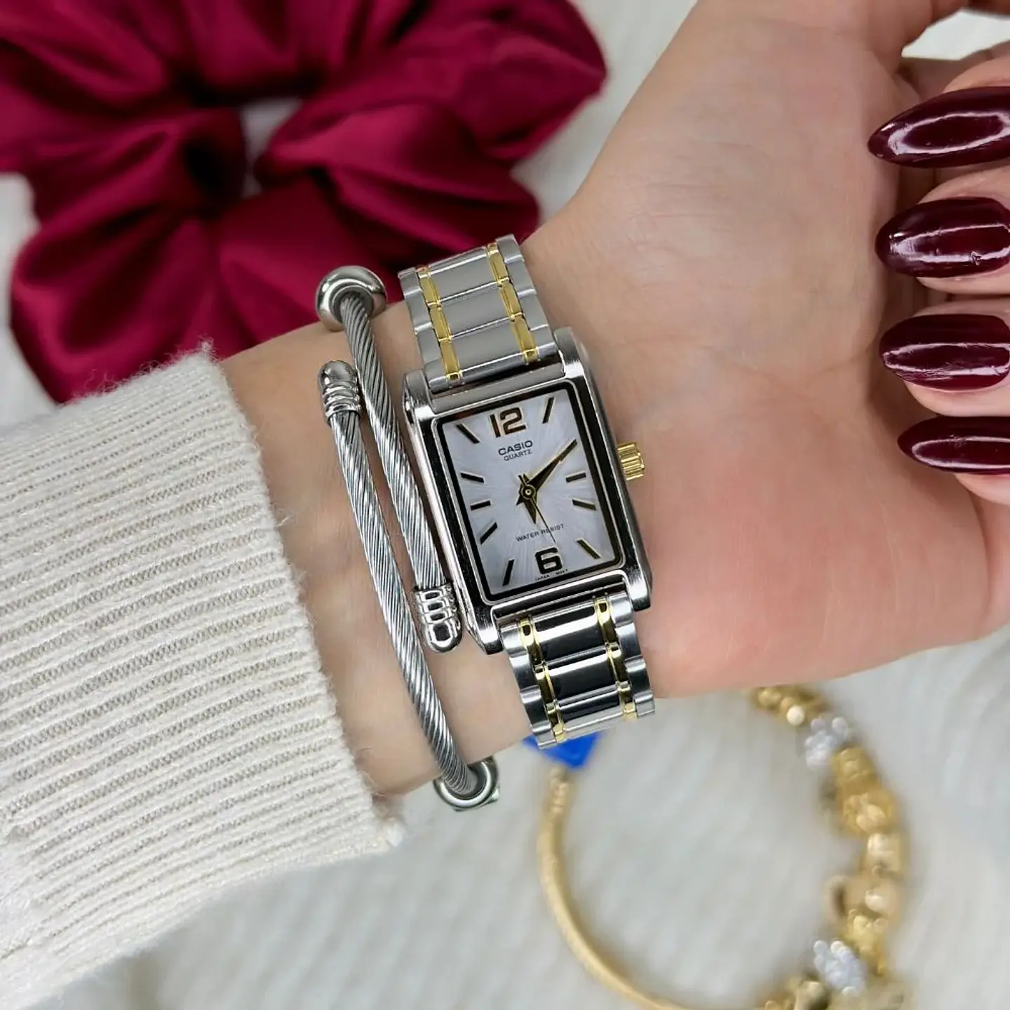 CASIO LTP-1235SG-7A RELOJ MUJER ORIGINAL BITONO 4
