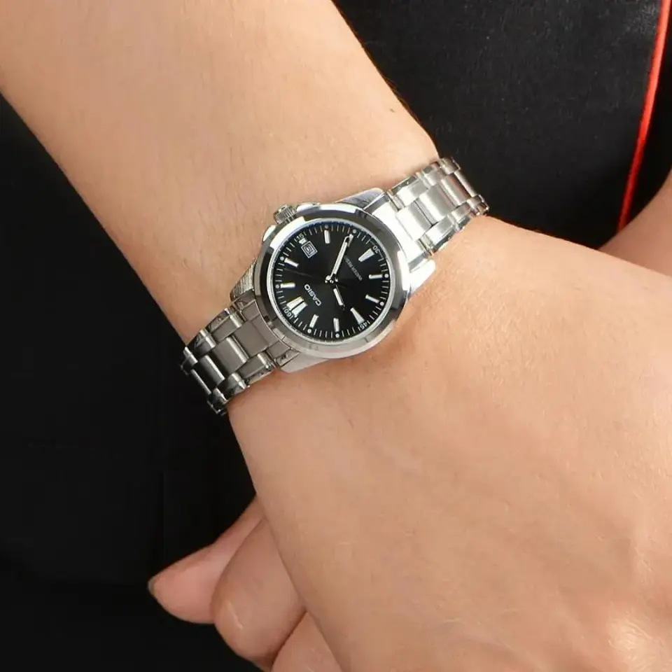 Casio LTP-1215A-1A2 RELOJ MUJER ORIGINAL ACERO INOXIDABLE PLATEADO 3