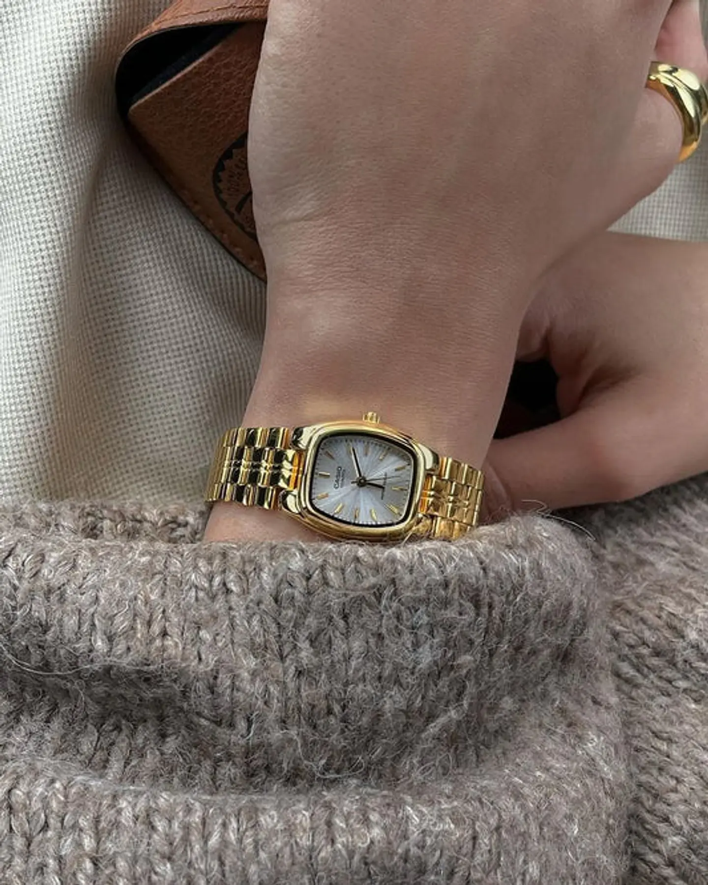 CASIO LTP-1169-7ARDF RELOJ MUJER ORIGINAL ELEGANTE DAMA DORADO PERLA 2