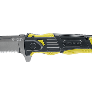 CUCHILLO WALTHER PRO DE RESCATE COLOR AMARILLO #5.2012 UMAREX 52012