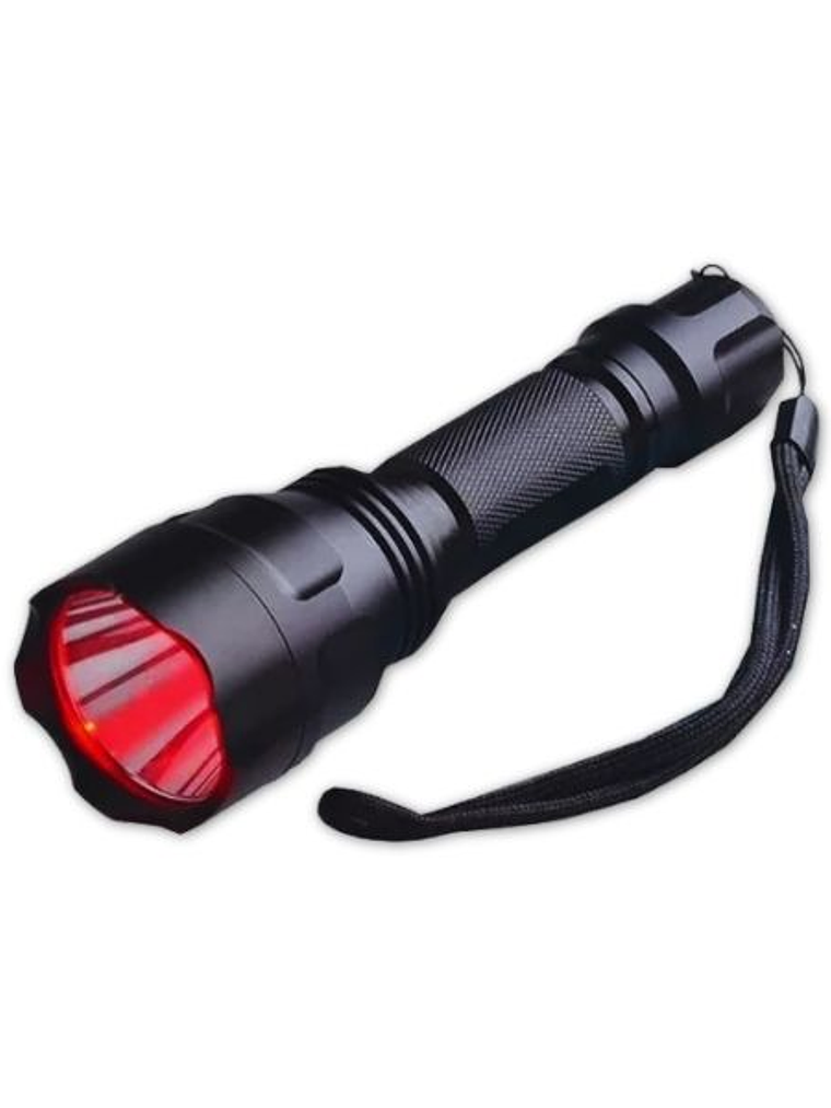 LINTERNA REC TH TACTICAL LUZ ROJA CACERIA 1X18650 1