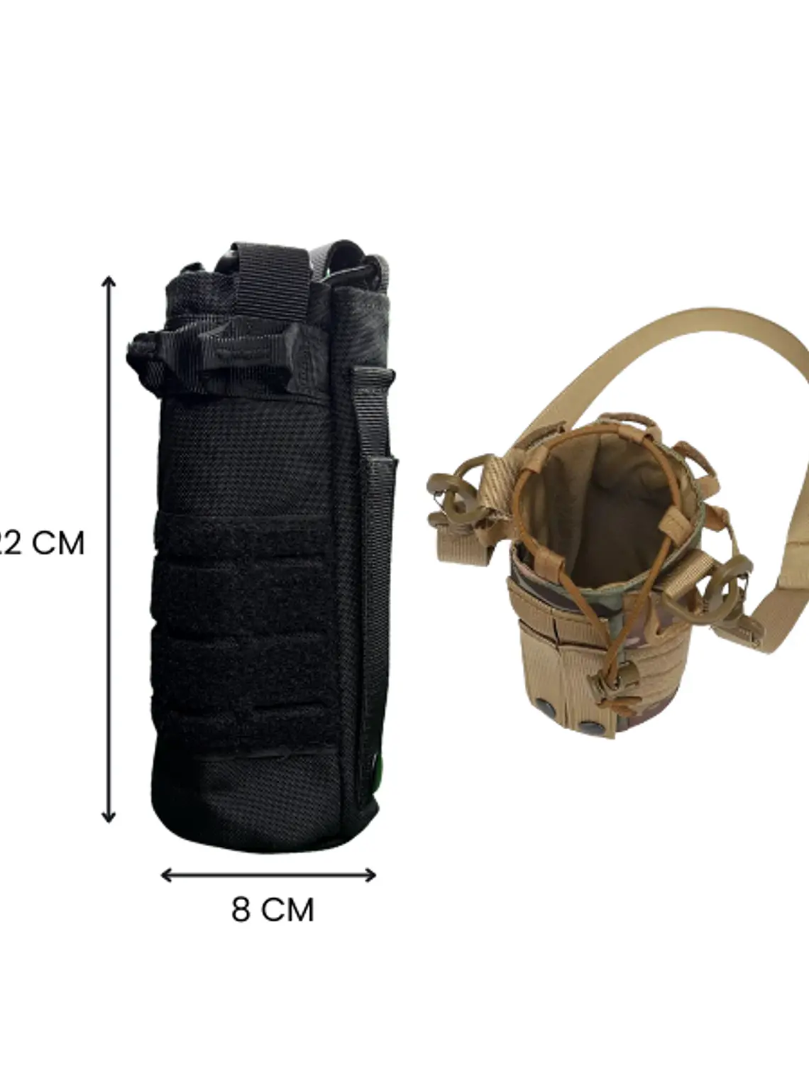 Pouch Porta Botella Negro - Almacenamiento Táctico 1