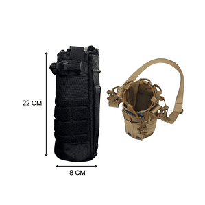 Pouch Porta Botella Negro - Almacenamiento Táctico