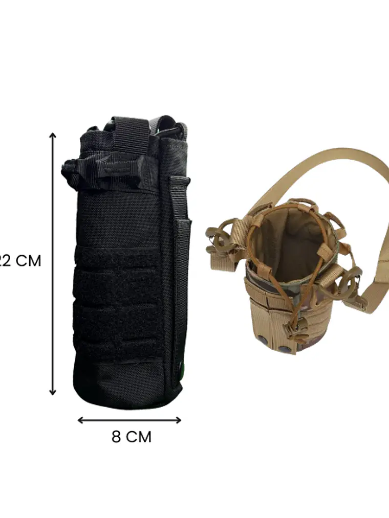 Pouch Porta Botella Negro - Almacenamiento Táctico 1