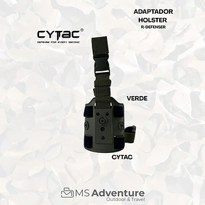 Adaptador Holster R-Defenser CYTAC Verde | Porte de Pierna Táctico