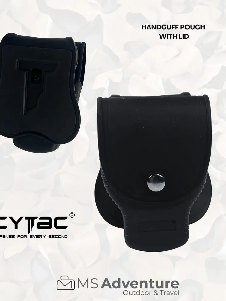 Portaesposas Táctico Handcuff Pouch with Lid NEGRO 1
