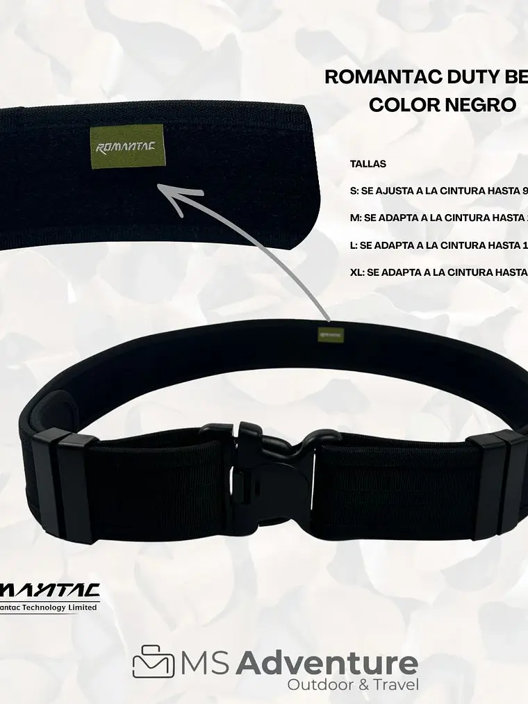 Cinturón Táctico Romantac Duty Belt Color Negro 1