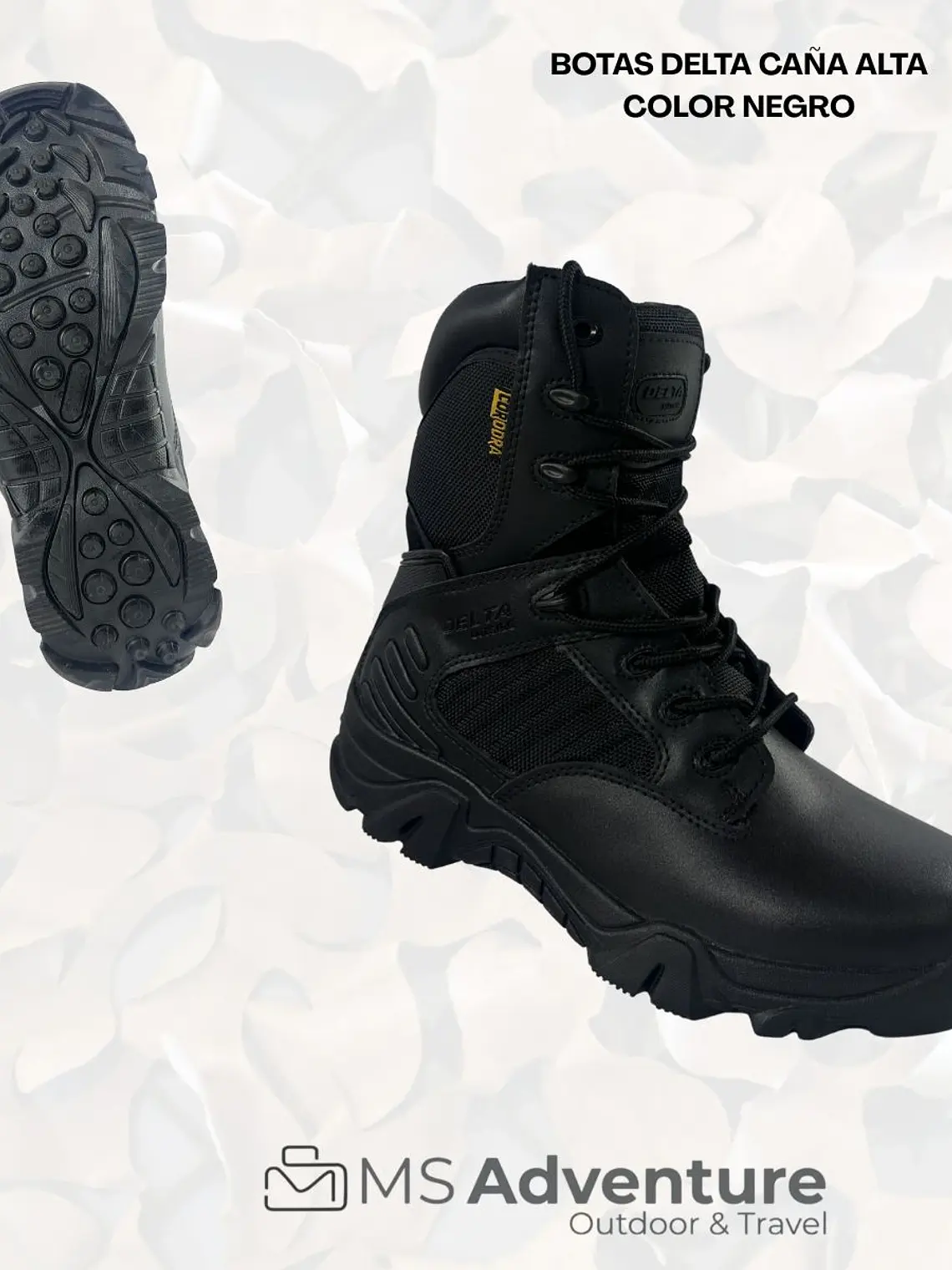 Botas Tácticas Delta Caña Alta Negras – Soporte y Resistencia para Todo el Día 1