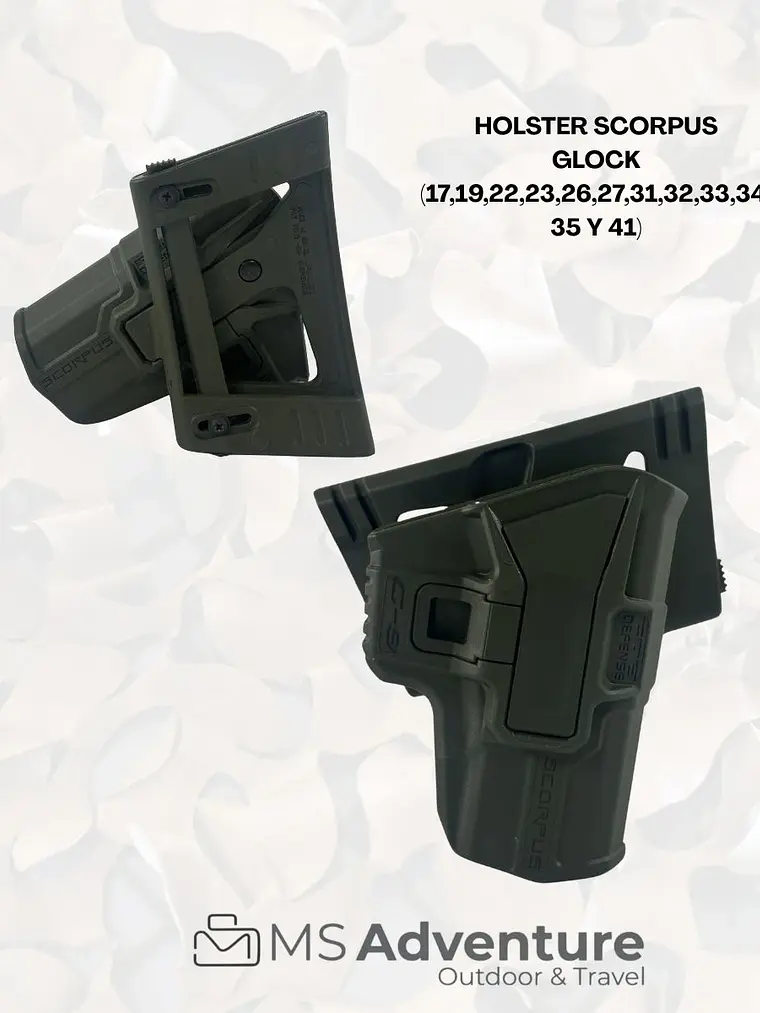 Funda Scorpus Multi-Modelo Glock – Retención Nivel II y Ajuste Universal 1