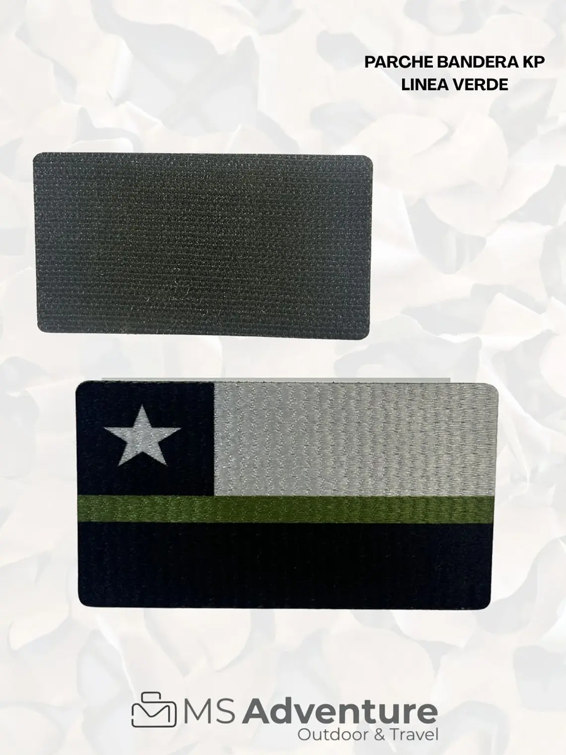 Parche Bandera de Chile Línea Verde con Velcro – Identificación y Orgullo Patrio 1