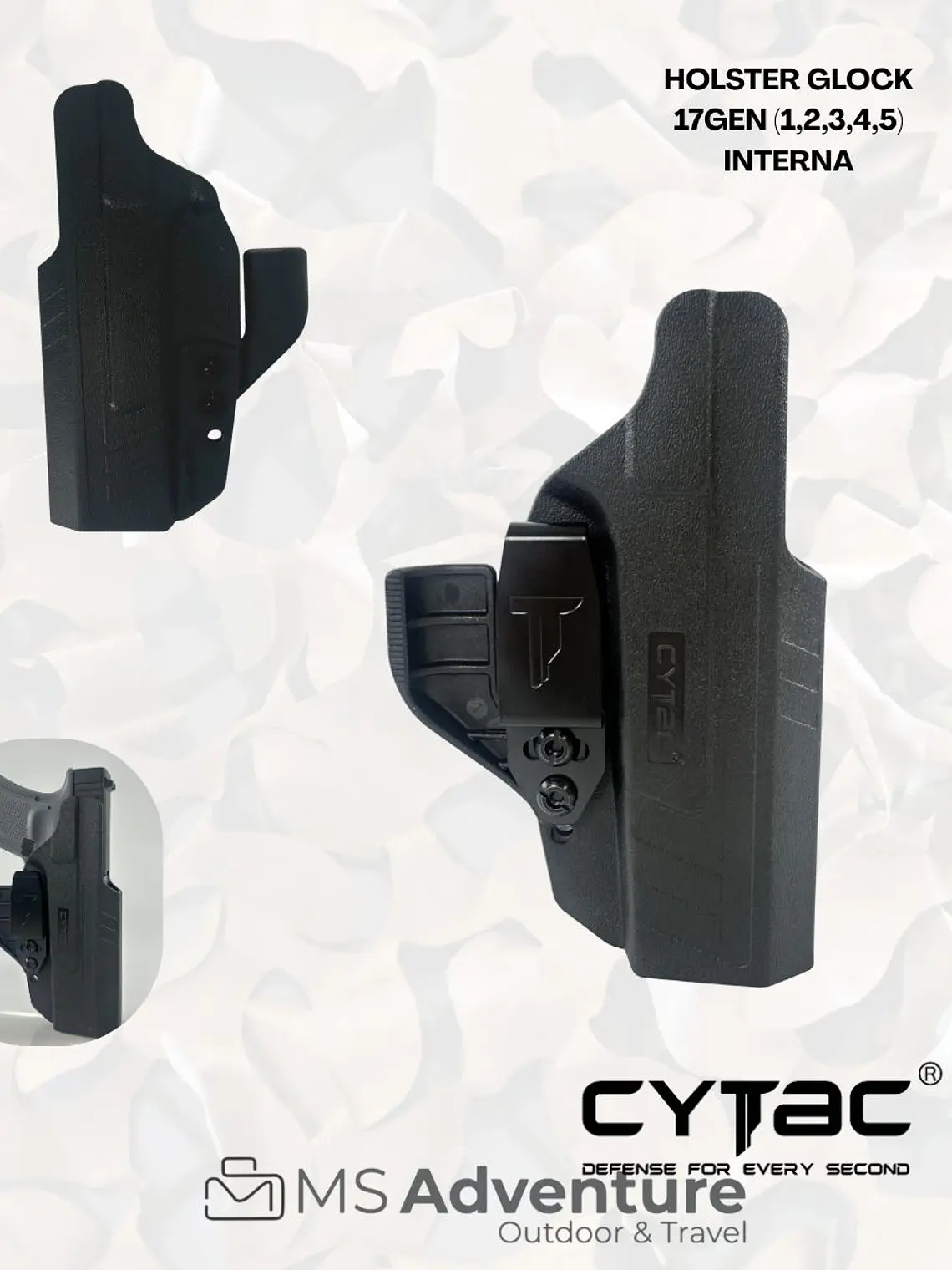 Funda Interna CYTAC para Glock 17/22/31 Gen 1 a 5 – Comodidad para Porte Diario 1