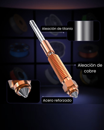 Boquilla Alto Flujo Generica Titanio & Cobre Unicorn 0.4mm 8