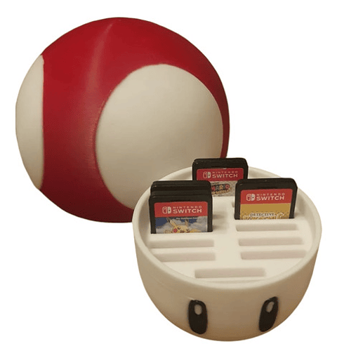 Caja Organizadora Para Juegos Nintendo Versión Hongo