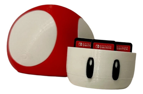 Caja Organizadora Para Juegos Nintendo Versión Hongo 7
