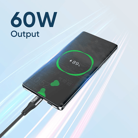 Cable Usb Tipo C A Tipo C Carga Y Datos 100cm 60w