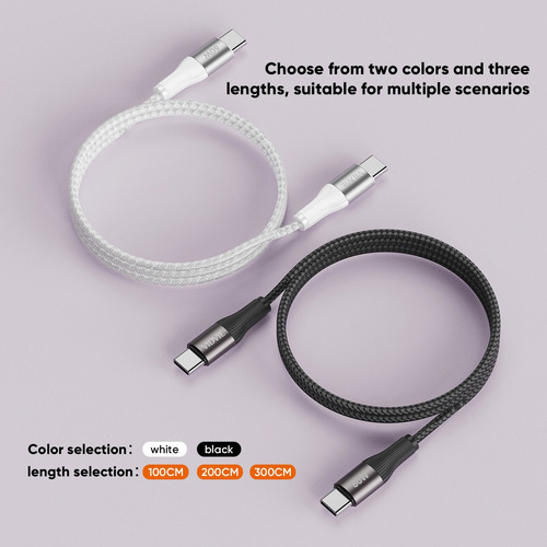 Cable Usb Tipo C A Tipo C Carga Y Datos 100cm 60w 4