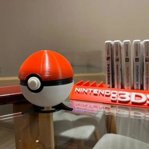 Caja Organizadora  Pokeball Para Juegos Nintendo Ds 5