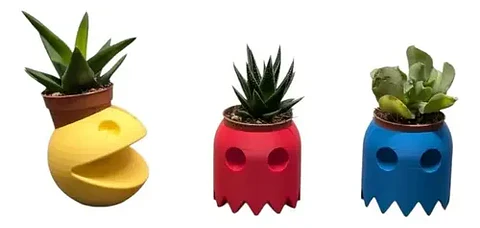 Maceteros Pacman Para Cactus O Suculentas X1