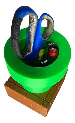 Porta Lápices Versión Tuberia Mario Bros 5