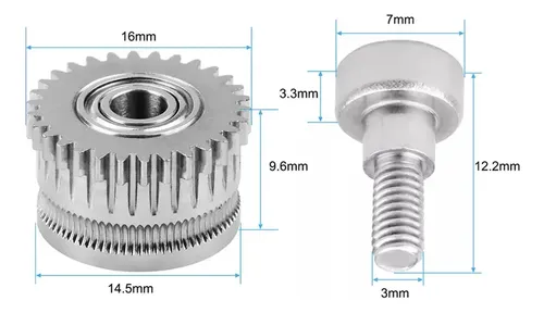 Engranaje Extrusor De Acero Endurecido Para K1/k1c/k1 Max 7