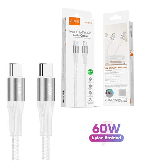 Cable Usb Tipo C A Tipo C Carga Y Datos 300cm 60w