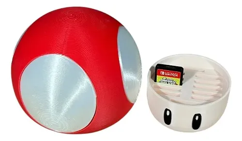 Caja Organizadora Para Juegos Nintendo Versión Hongo 8