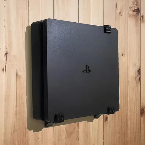 Soporte Muro Ps4 Slim Con 2 Soportes Para Joysticks