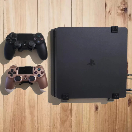 Soporte Muro Ps4 Slim Con 2 Soportes Para Joysticks 4