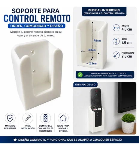 Soporte Para Control Remoto Universal Tamaño S 3