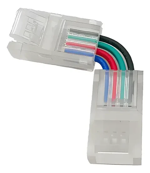 Pack 2 Conectores Tipo L Extensión Tira Led Rgb