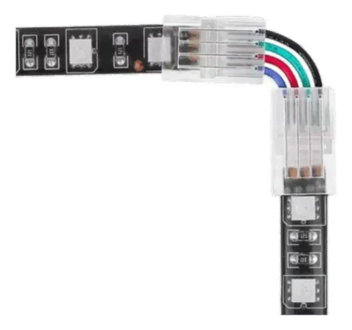 Pack 2 Conectores Tipo L Extensión Tira Led Rgb 2