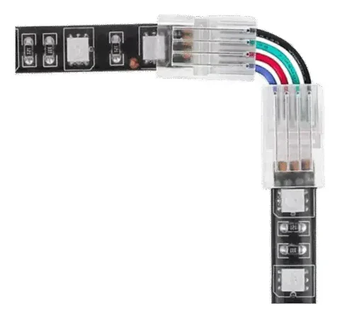 Pack 2 Conectores Tipo L Extensión Tira Led Rgb