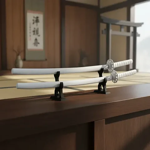Soporte Espadas Katanas Japonesas Mesa Samurái
