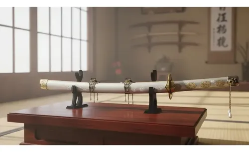 Soporte Espadas Katanas Japonesas Mesa Samurái 6