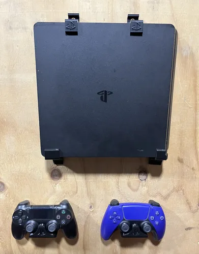 Soporte Muro Ps4 Slim + 2 Soporte De Control 6