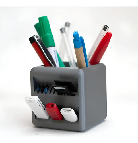 Porta Lápices Con Soporte De Memoria Usb 2