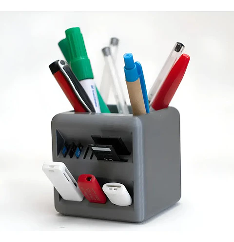 Porta Lápices Con Soporte De Memoria Usb