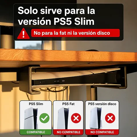 Soporte Para Debajo Escritorio Ps5 Versión Slim