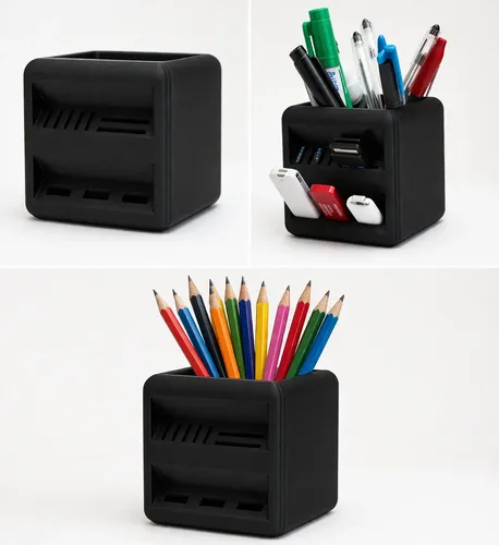 Porta Lápices Con Soporte De Memoria Usb 2