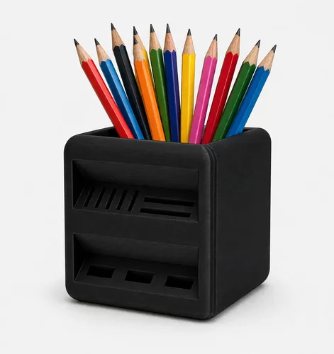 Porta Lápices Con Soporte De Memoria Usb 3