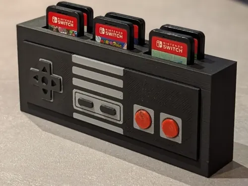 Base Organizador Para Juegos Nintendo Switch Tematica Nes 4