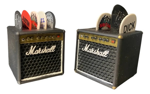Soporte Uñetas De Guitarra Tematica Marshall 5 Bahias 1