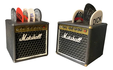 Soporte Uñetas De Guitarra Tematica Marshall 5 Bahias