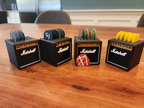 Soporte Uñetas De Guitarra Tematica Marshall 5 Bahias