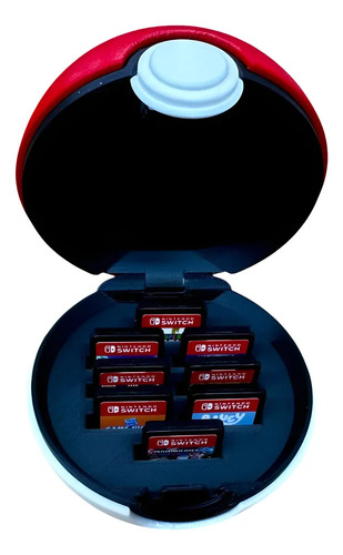 Caja Organizadora Pokeball Para Juegos Nintendo Switch 1